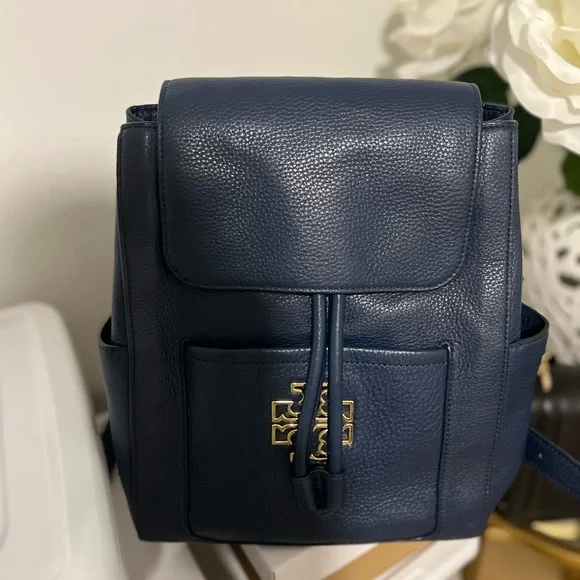 Tory Burch Navy Backpack with Gold Accents Tory Burch Perry Quilted Nylon Backpack | Mercari main image 4